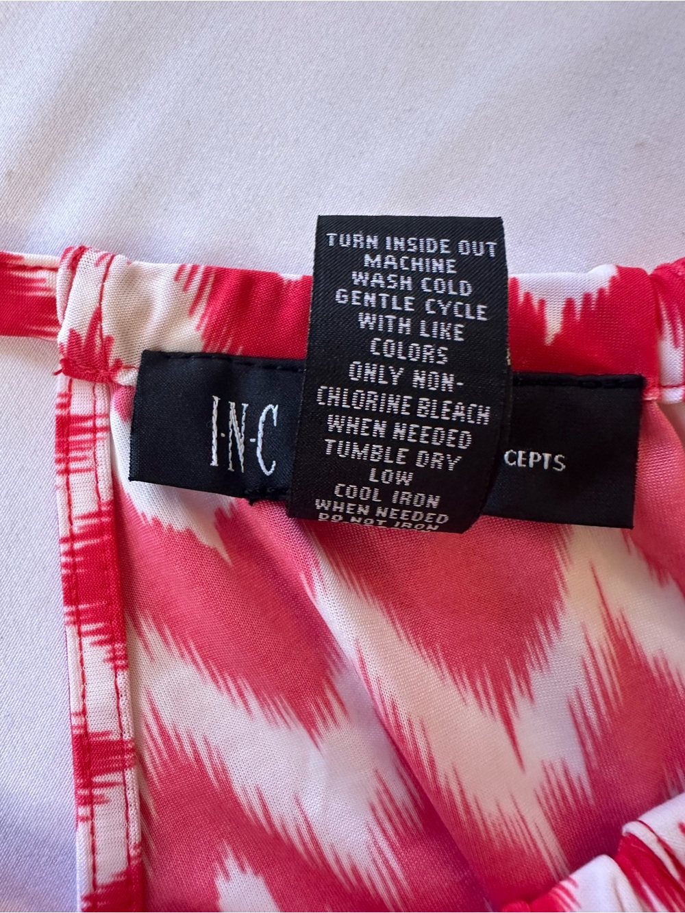 INC International Concepts Red and White Chevron Sequin Tank - Picture 7 of 7